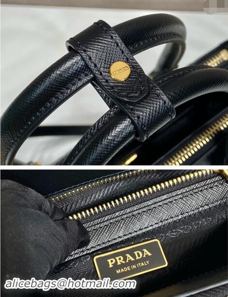 Well Crafted Prada Small Galleria Quilted Saffiano Leather Bag 1BA896 Black 2023