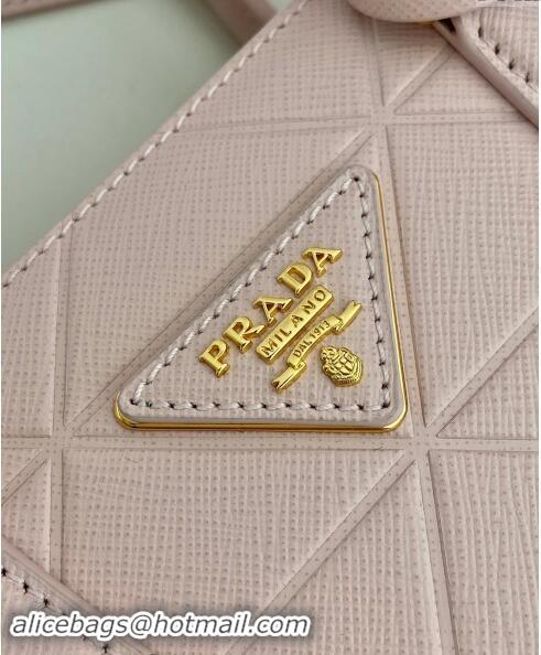 Top Grade Prada Small Galleria Quilted Saffiano Leather Bag 1BA896 Pink 2023