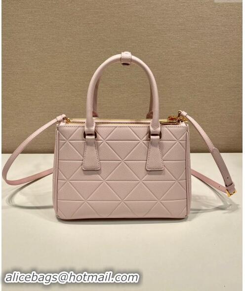 Top Grade Prada Small Galleria Quilted Saffiano Leather Bag 1BA896 Pink 2023