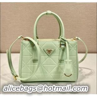 Super Quality Prada Small Galleria Quilted Saffiano Leather Bag 1BA896 Green 2023