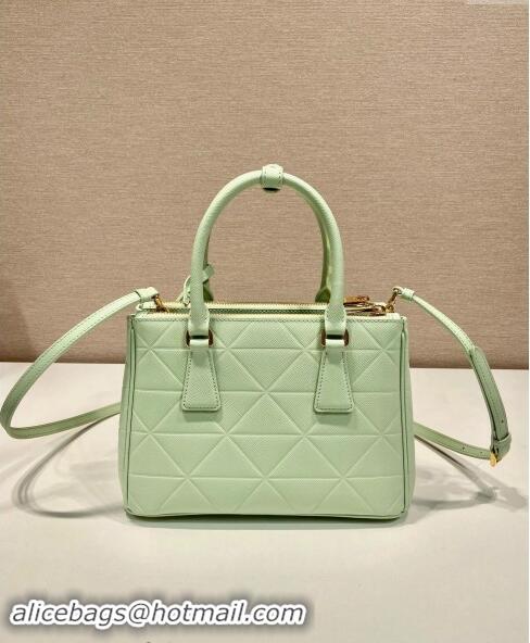 Super Quality Prada Small Galleria Quilted Saffiano Leather Bag 1BA896 Green 2023