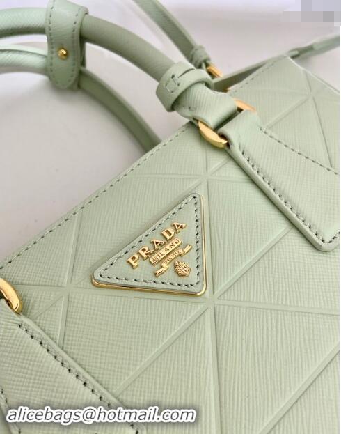 Super Quality Prada Small Galleria Quilted Saffiano Leather Bag 1BA896 Green 2023