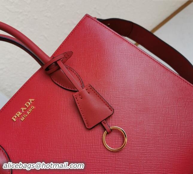 Well Crafted Prada Large Saffiano Leather Handband 1BA153 Red 2023