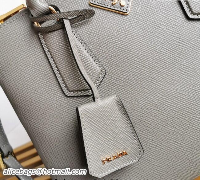 Top Grade Prada Large Saffiano Leather Handband 1BA232 Grey 2023