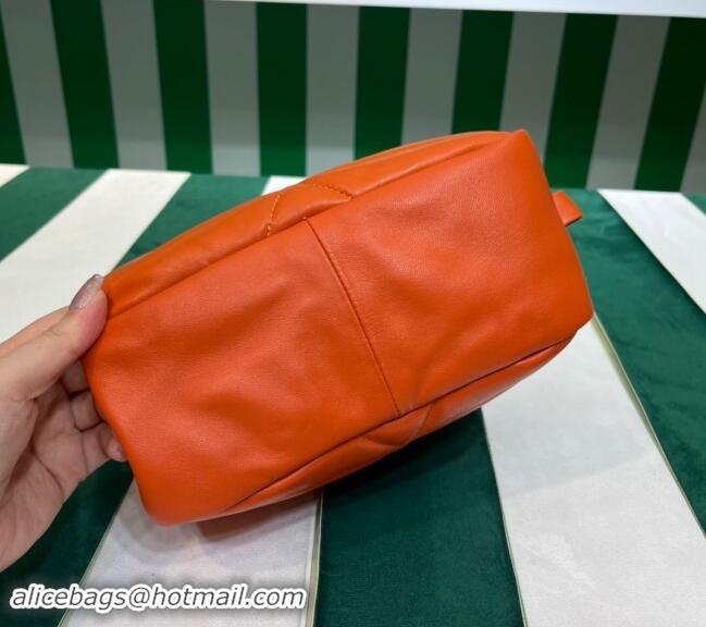 Top Quality Prada Quilted nappa leather Top Handle bag 1BB083 Orange 2023