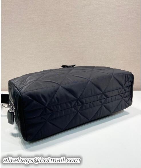 Best Quality Prada Mens Quilted Re-Nylon travel bag 2VA009 Black 2023