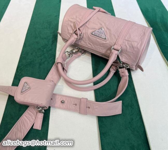 Buy Discount Prada Small Antique Nappa Leather Handbag 1BA389 Alabaster Pink 2023