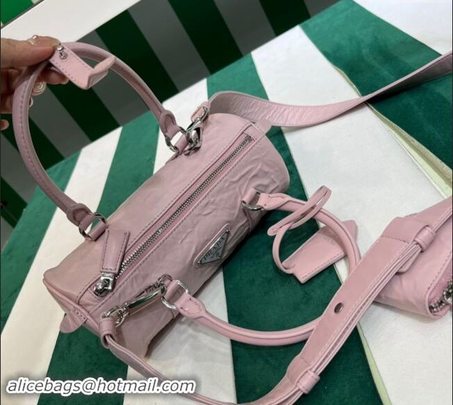 Buy Discount Prada Small Antique Nappa Leather Handbag 1BA389 Alabaster Pink 2023