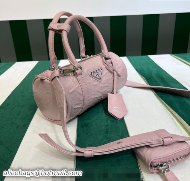 Buy Discount Prada Small Antique Nappa Leather Handbag 1BA389 Alabaster Pink 2023