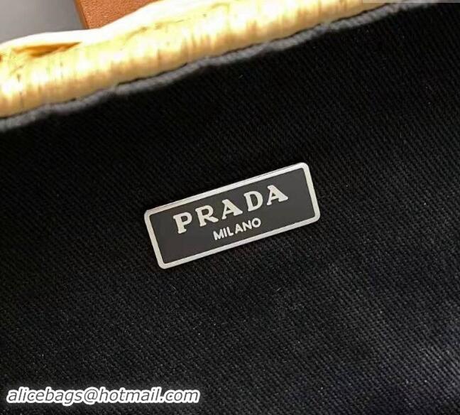 Grade Design Prada Top handle Bag in Wicker and Leather 6352 Beige/Brown 2023