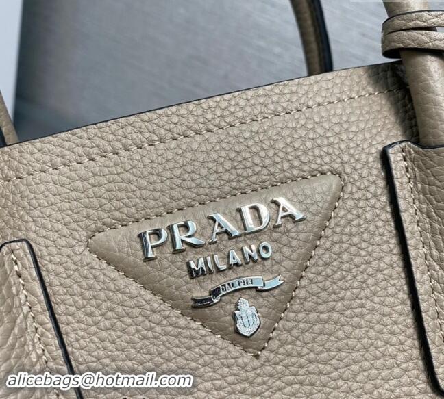 Pretty Style Prada Double Saffiano Leather Mini Bag 1BG443 Grey 2023