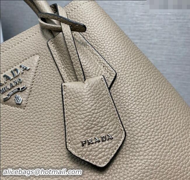 Pretty Style Prada Double Saffiano Leather Mini Bag 1BG443 Grey 2023