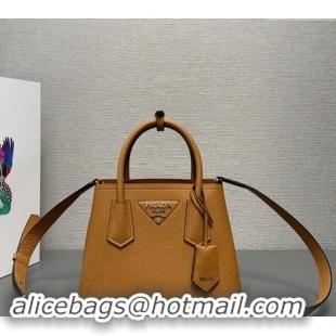 Low Cost Prada Double Saffiano Leather Mini Bag 1BG443 Brown 2023