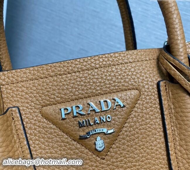 Low Cost Prada Double Saffiano Leather Mini Bag 1BG443 Brown 2023