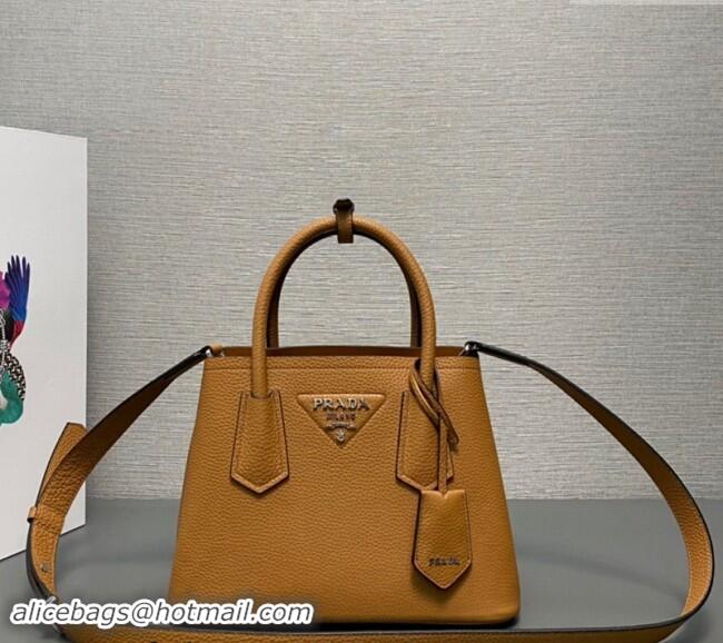 Low Cost Prada Double Saffiano Leather Mini Bag 1BG443 Brown 2023