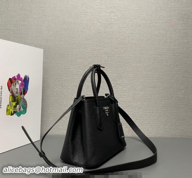 Luxury Discount Prada Double Saffiano Leather Mini Bag 1BG443 Black 2023