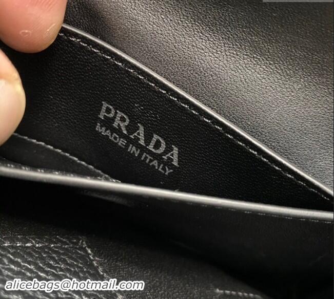 Luxury Discount Prada Double Saffiano Leather Mini Bag 1BG443 Black 2023