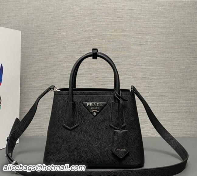 Luxury Discount Prada Double Saffiano Leather Mini Bag 1BG443 Black 2023