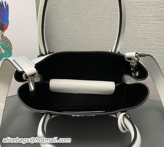 Top Design Prada Double Saffiano Leather Mini Bag 1BG443 White 2023