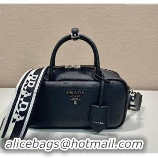 Buy Promotional Prada Grained Leather Top Handle Bag 1BB102 Black 2023