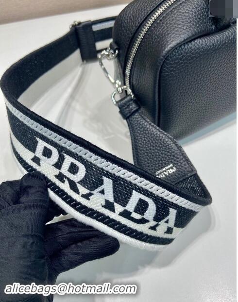 Buy Promotional Prada Grained Leather Top Handle Bag 1BB102 Black 2023