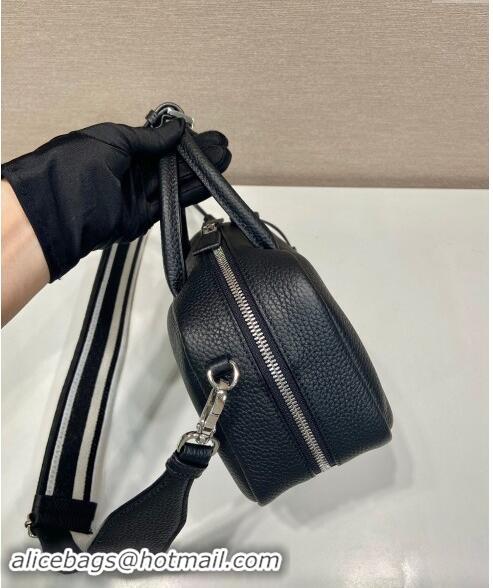 Buy Promotional Prada Grained Leather Top Handle Bag 1BB102 Black 2023