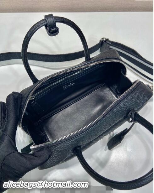 Buy Promotional Prada Grained Leather Top Handle Bag 1BB102 Black 2023