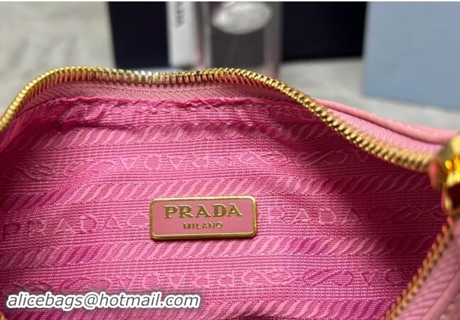 New Release Creation Prada Re-Edition Saffiano leather mini bag 1BC204 Light Pink 2024