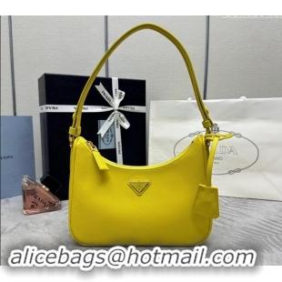 Grade Design Prada Re-Edition Saffiano leather mini bag 1BC204 Yellow 2024