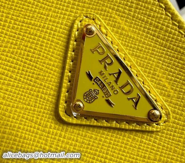 Grade Design Prada Re-Edition Saffiano leather mini bag 1BC204 Yellow 2024