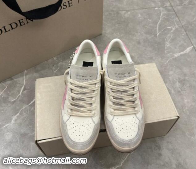 Best Grade Golden Goose Ball Star Sneakers with pink leather star and strass decoration 530022