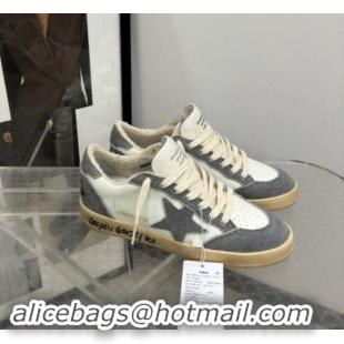 Unique Style Golden Goose Ball Star Sneakers in dark grey suede and white leather 530028