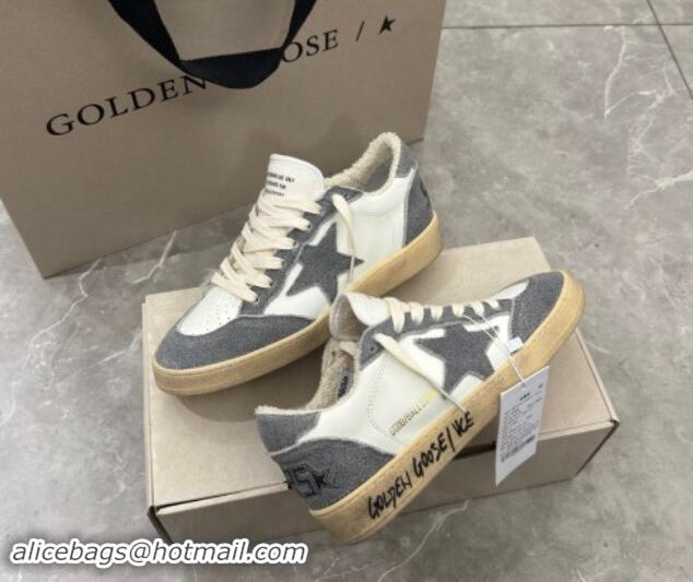 Unique Style Golden Goose Ball Star Sneakers in dark grey suede and white leather 530028