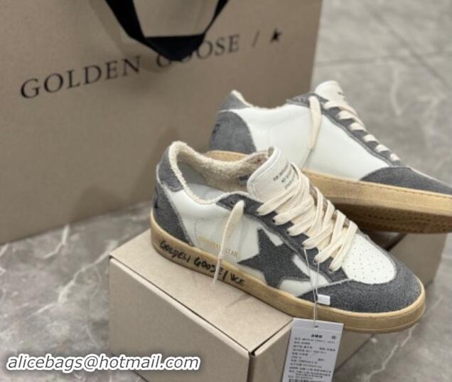 Unique Style Golden Goose Ball Star Sneakers in dark grey suede and white leather 530028