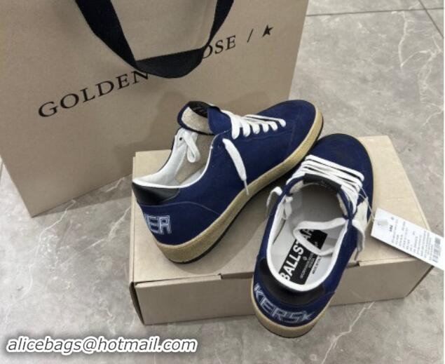 Purchase Golden Goose Ball Star Sneakers in navy blue suede with white star 0530029