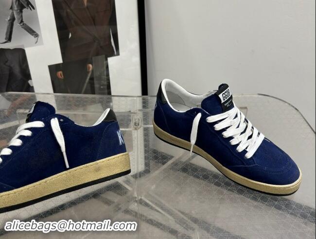 Purchase Golden Goose Ball Star Sneakers in navy blue suede with white star 0530029