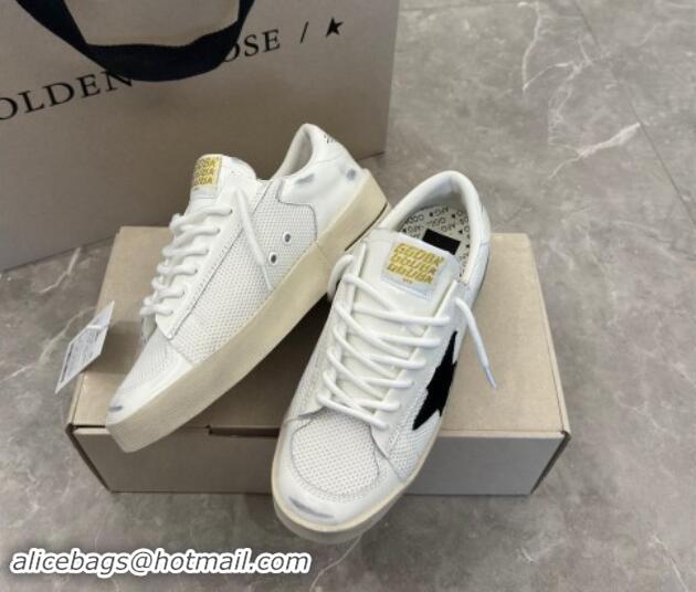 Luxury Cheap Golden Goose Stardan Sneakers in white mesh and black suede star 0530031