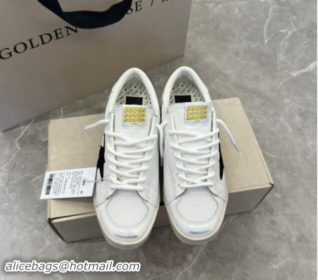 Luxury Cheap Golden Goose Stardan Sneakers in white mesh and black suede star 0530031