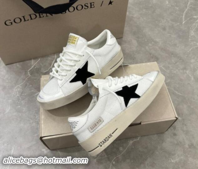 Luxury Cheap Golden Goose Stardan Sneakers in white mesh and black suede star 0530031