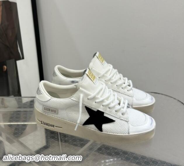 Luxury Cheap Golden Goose Stardan Sneakers in white mesh and black suede star 0530031