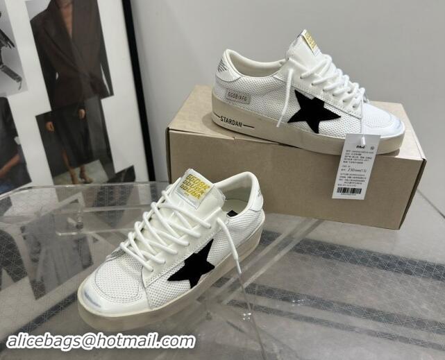 Luxury Cheap Golden Goose Stardan Sneakers in white mesh and black suede star 0530031