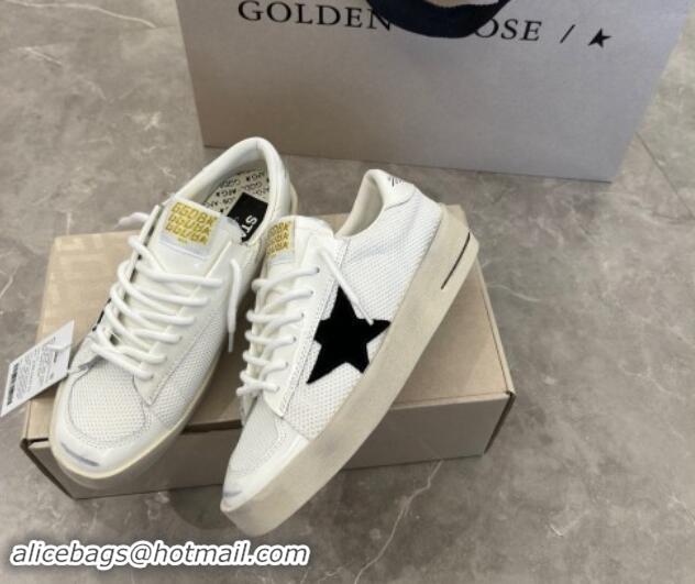 Luxury Cheap Golden Goose Stardan Sneakers in white mesh and black suede star 0530031