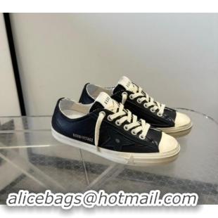 Most Popular Golden Goose V-Star in black nappa leather with a black leather star 530033