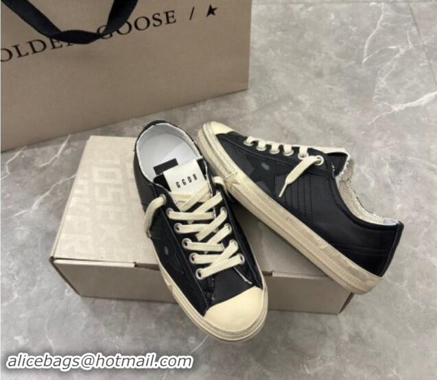 Most Popular Golden Goose V-Star in black nappa leather with a black leather star 530033