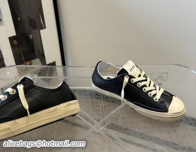 Most Popular Golden Goose V-Star in black nappa leather with a black leather star 530033