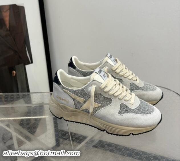 Durable Golden Goose Running Sole Sneakers embellished with Strass and ivory white star 530034