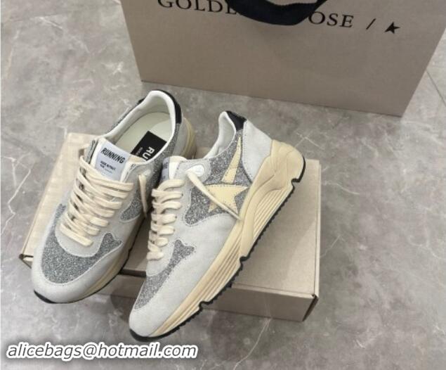 Durable Golden Goose Running Sole Sneakers embellished with Strass and ivory white star 530034