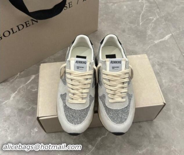 Durable Golden Goose Running Sole Sneakers embellished with Strass and ivory white star 530034