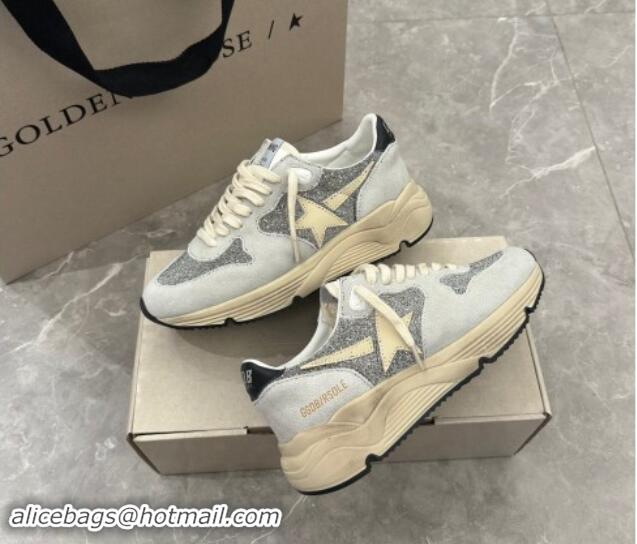 Durable Golden Goose Running Sole Sneakers embellished with Strass and ivory white star 530034