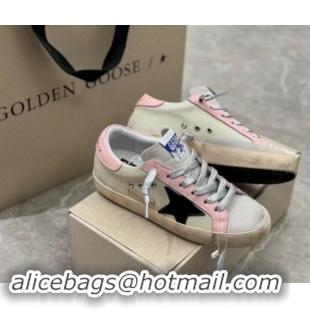 Sophisticated Golden Goose Super-Star Sneakers in Mesh and Light Pink Leather 0702113